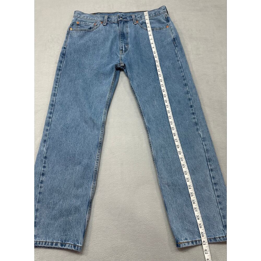 Levi’s 505 Regular Fit Light Wash Straight Leg Jeans Men’s 36x30 - Picture 10 of 12